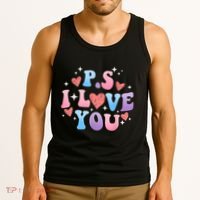 Ps I Love You Day ValentineS Day Purple Heart Women Tank Top thumb 3