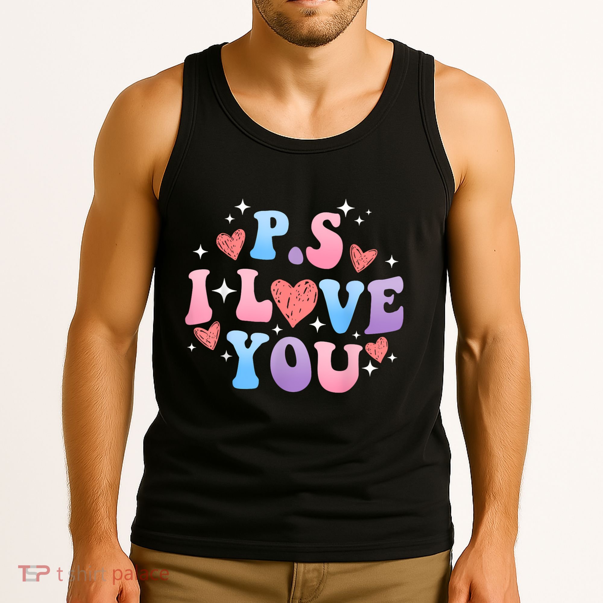 Ps I Love You Day ValentineS Day Purple Heart Women Tank Top
