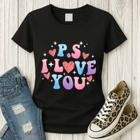 Ps I Love You Day ValentineS Day Purple Heart Women Women's T-Shirt thumb 3