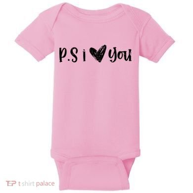 Ps I Love You Cute Gift Baby Bodysuit