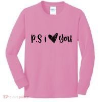 Ps I Love You Cute Gift Kids Long Sleeve Shirt thumb 0