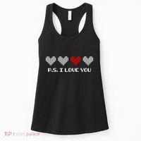 Ps I Love You Day ValentineS Day Purple Heart Women's Tank Top thumb 0