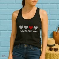 Ps I Love You Day ValentineS Day Purple Heart Women's Tank Top thumb 2