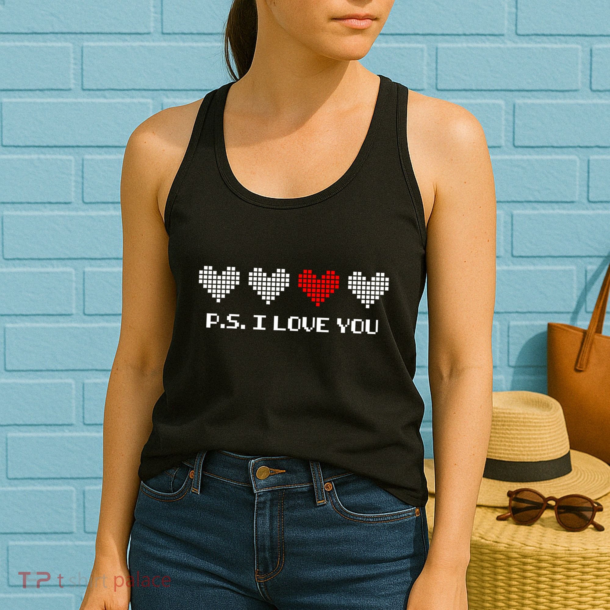 Ps I Love You Day ValentineS Day Purple Heart Women's Tank Top