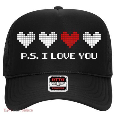 Ps I Love You Day ValentineS Day Purple Heart Hat