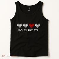 Ps I Love You Day ValentineS Day Purple Heart Tank Top thumb 2