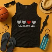 Ps I Love You Day ValentineS Day Purple Heart Tank Top thumb 4