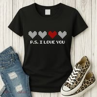 Ps I Love You Day ValentineS Day Purple Heart Women's T-Shirt thumb 3