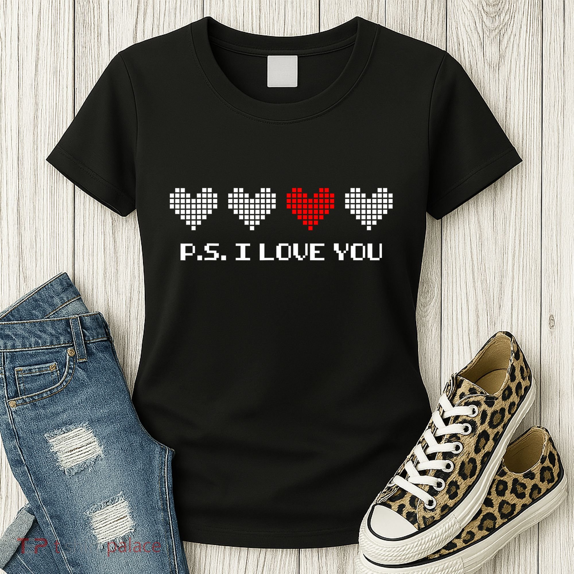 Ps I Love You Day ValentineS Day Purple Heart Women's T-Shirt