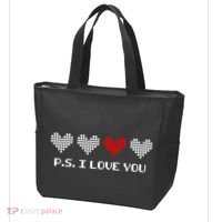 Ps I Love You Day ValentineS Day Purple Heart Tote Bag thumb 3