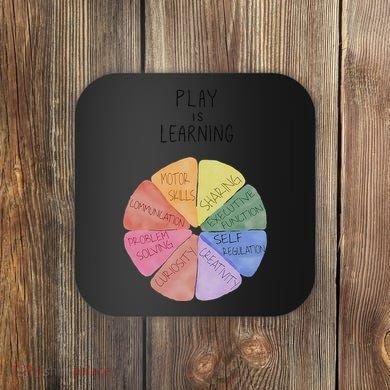 Play Is Learning Funny Teacher Coaster