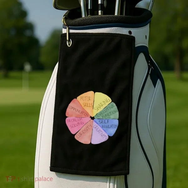 Play Is Learning Funny Teacher Golf Towel