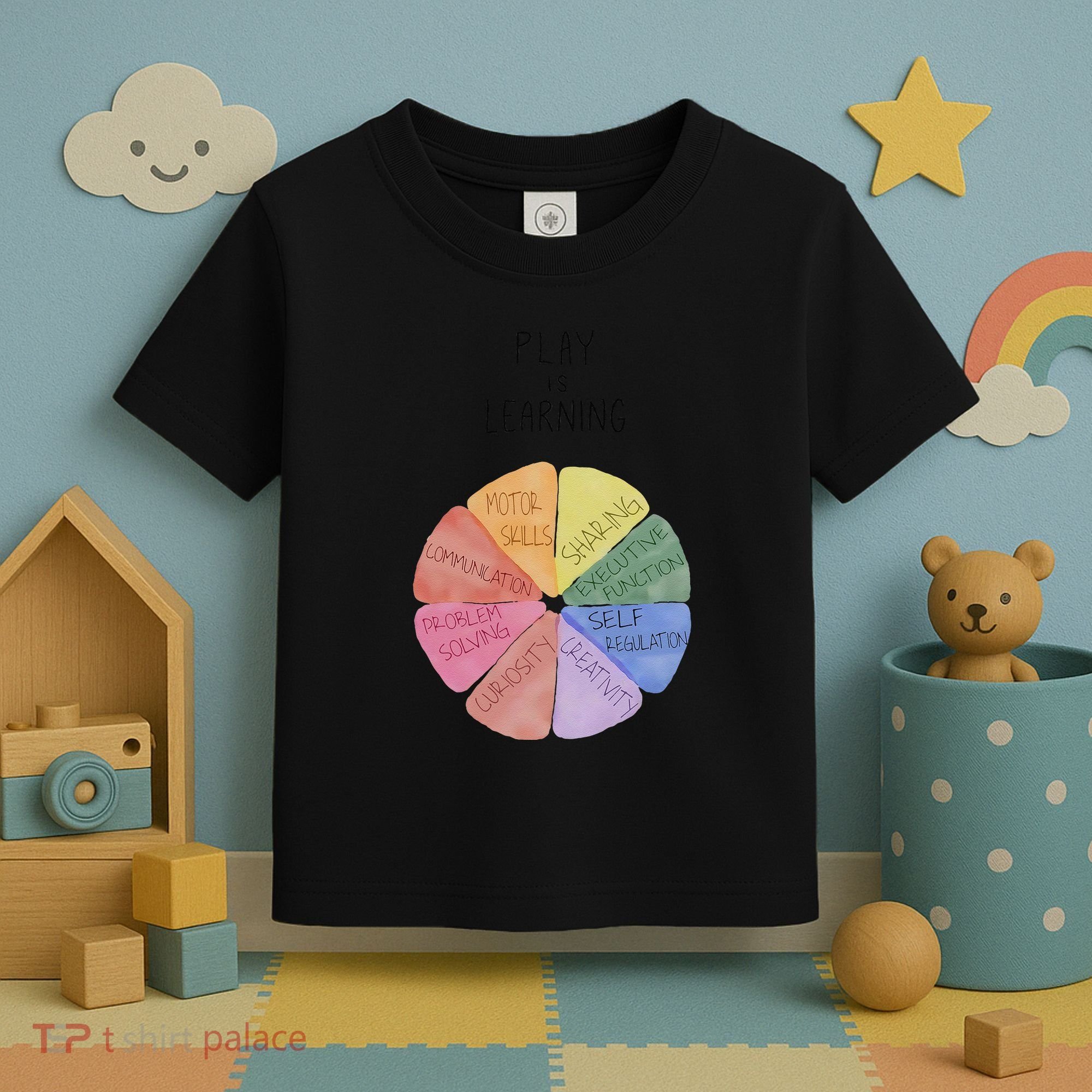 Play Is Learning Funny Teacher Toddler T-Shirt