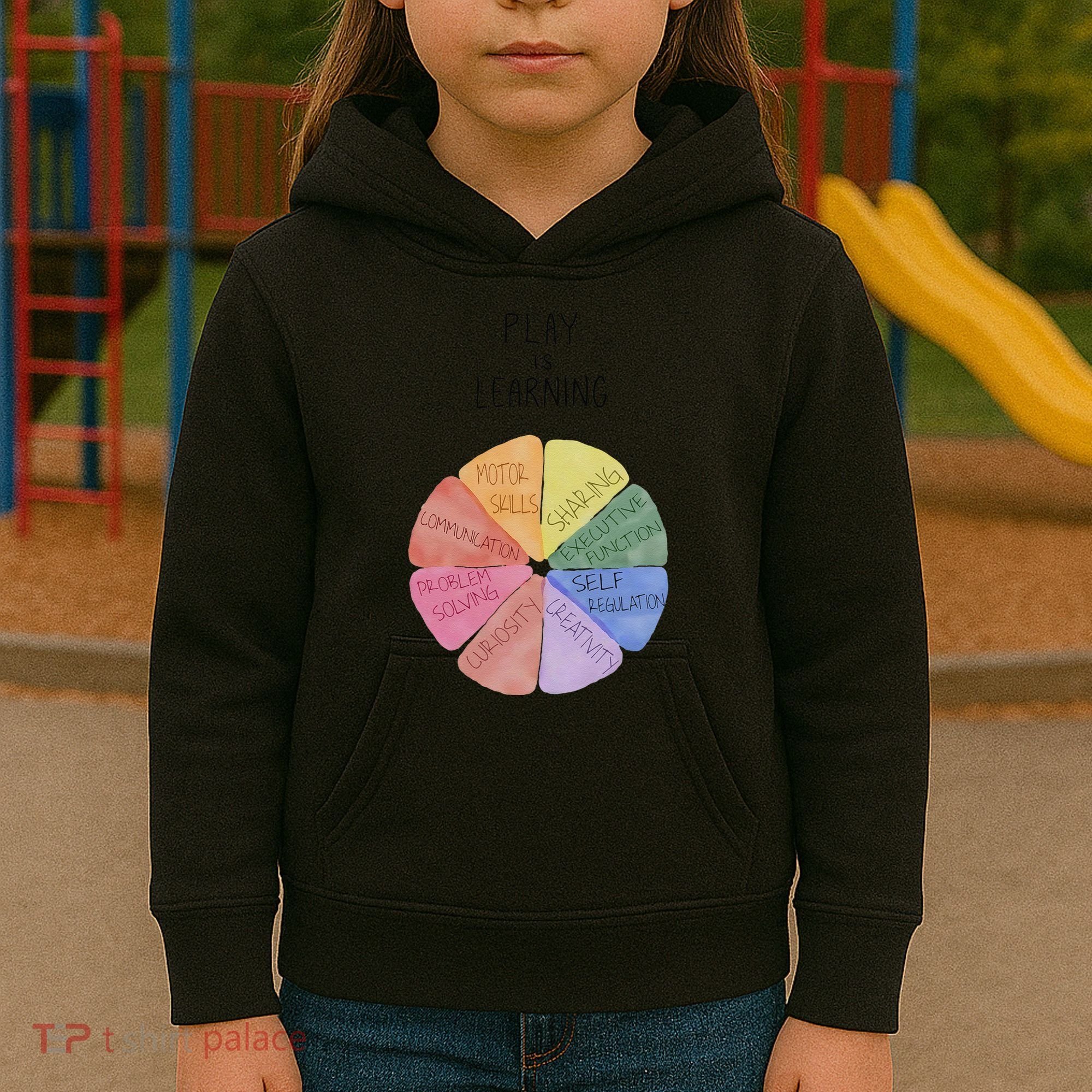 Play Is Learning Funny Teacher Kids Hoodie