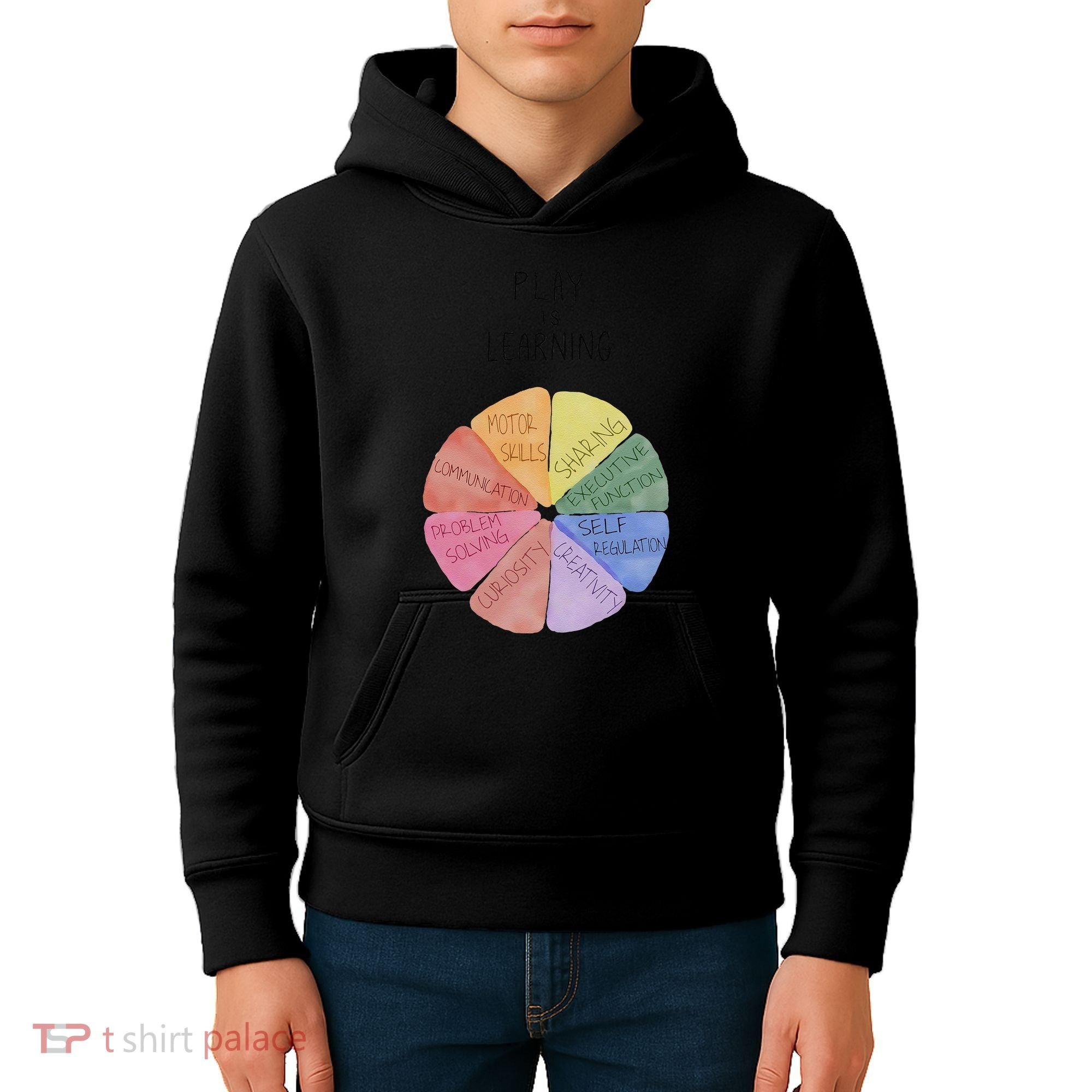Play Is Learning Funny Teacher Kids Hoodie