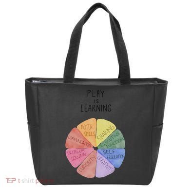 Play Is Learning Funny Teacher Tote Bag