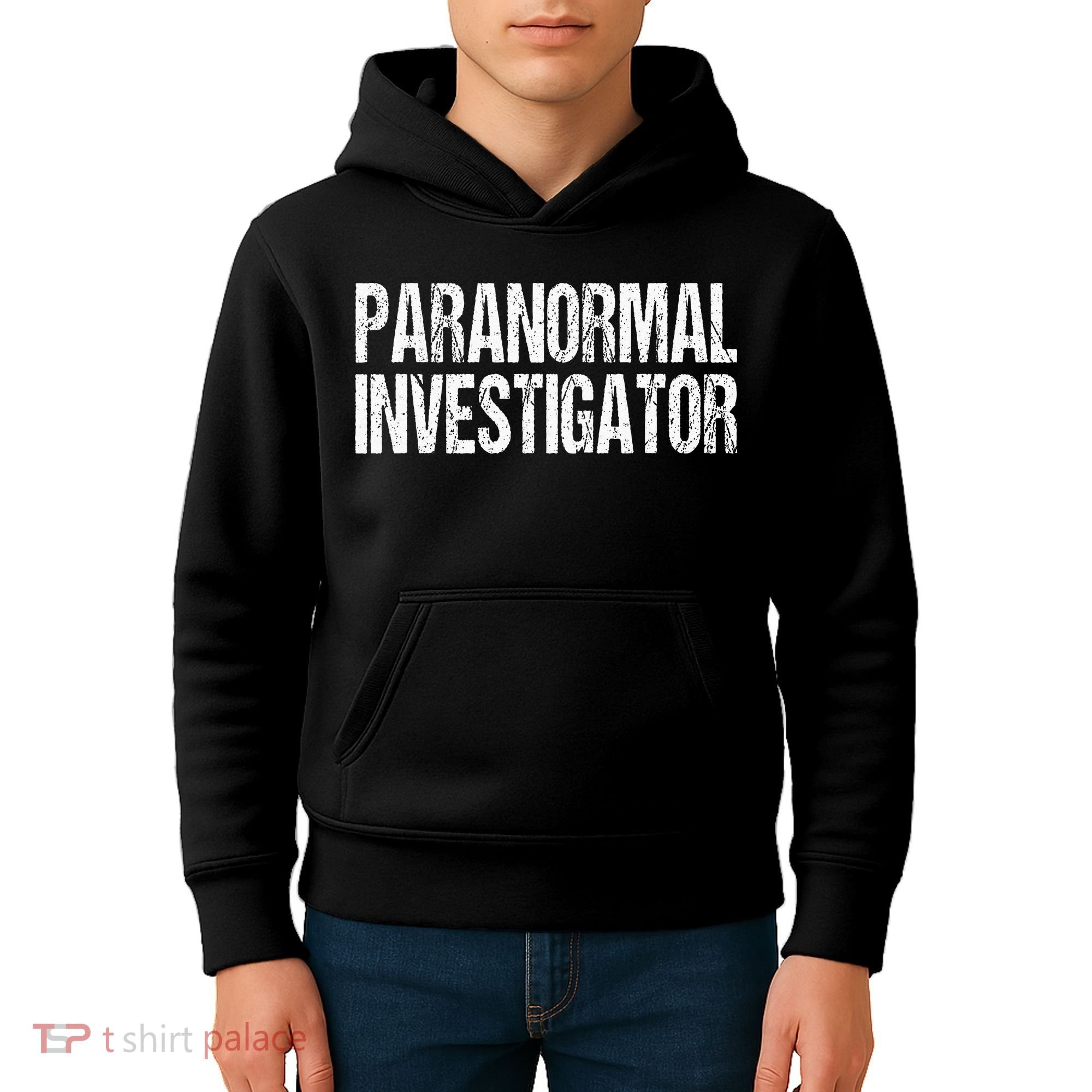 Paranormal Investigator Lazy Halloween Ghost Hunter Costume Kids Hoodie