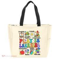Play Is Learning Teacher Back To School First Day Of School Tote Bag thumb 0