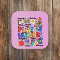 Play Is Learning Teacher Back To School First Day Of School Coaster thumb 0