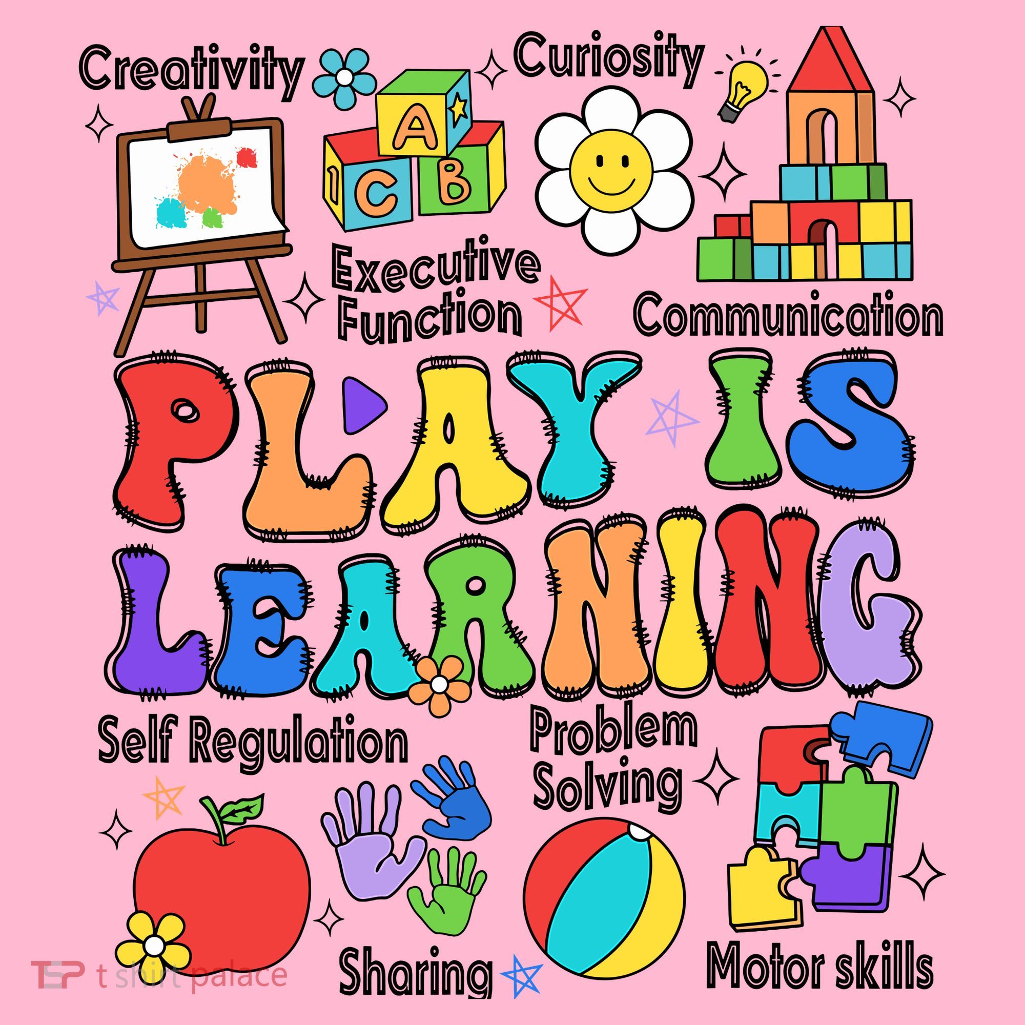 Play Is Learning Teacher Back To School First Day Of School Coaster