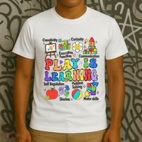 Play Is Learning Teacher Back To School First Day Of School T-Shirt thumb 3