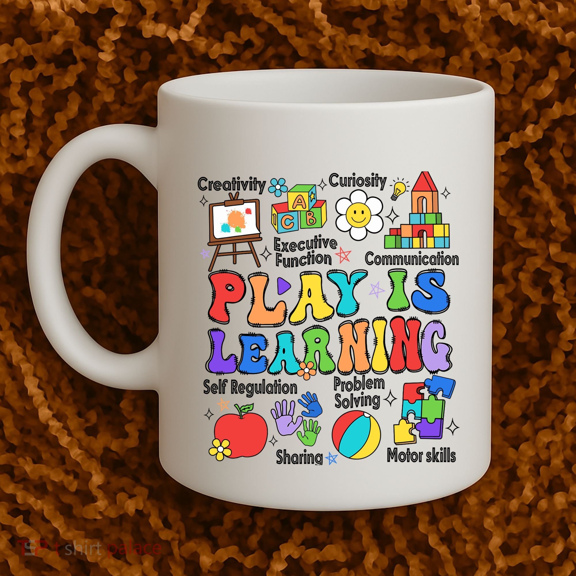 Play Is Learning Teacher Back To School First Day Of School Coffee Mug