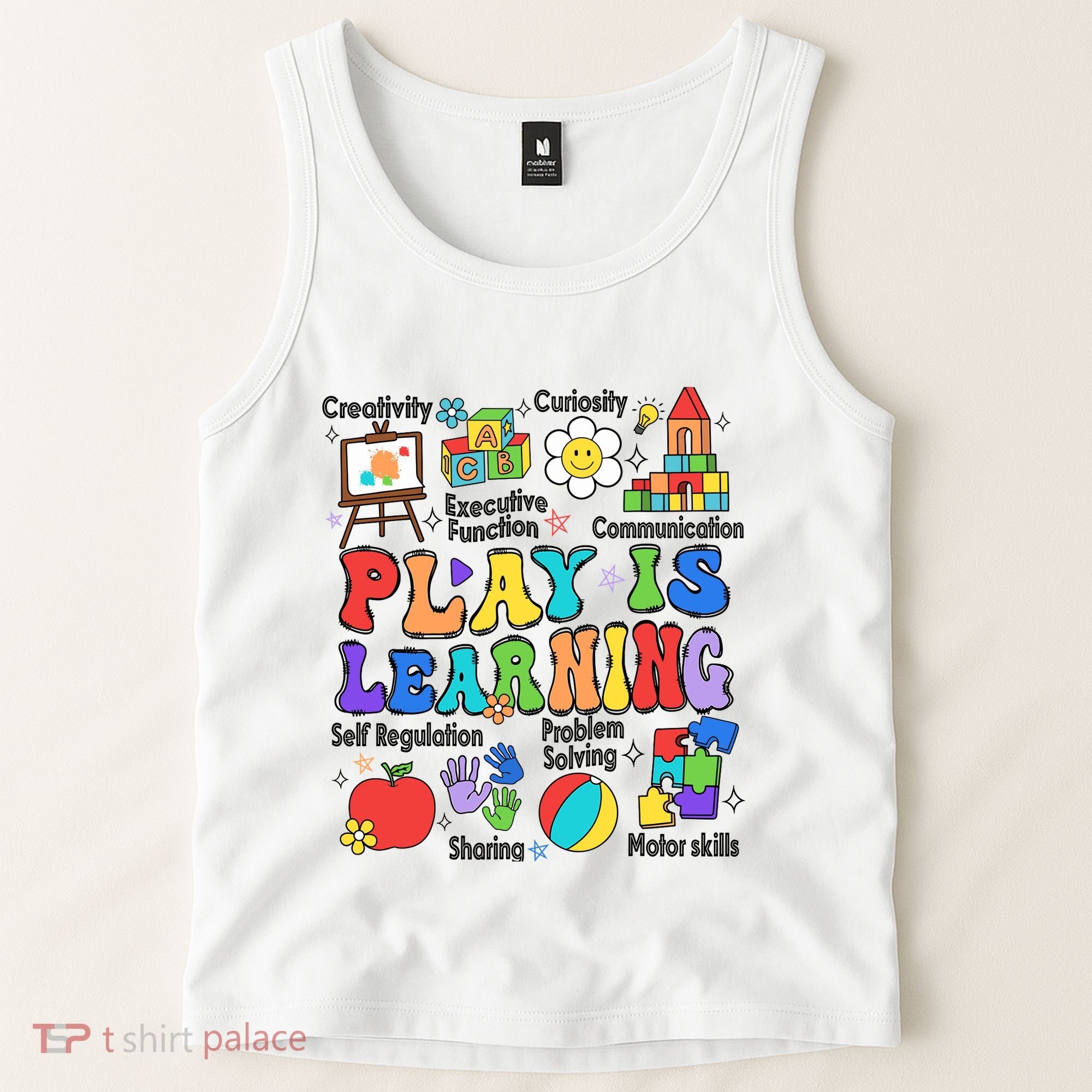 Play Is Learning Teacher Back To School First Day Of School Tank Top