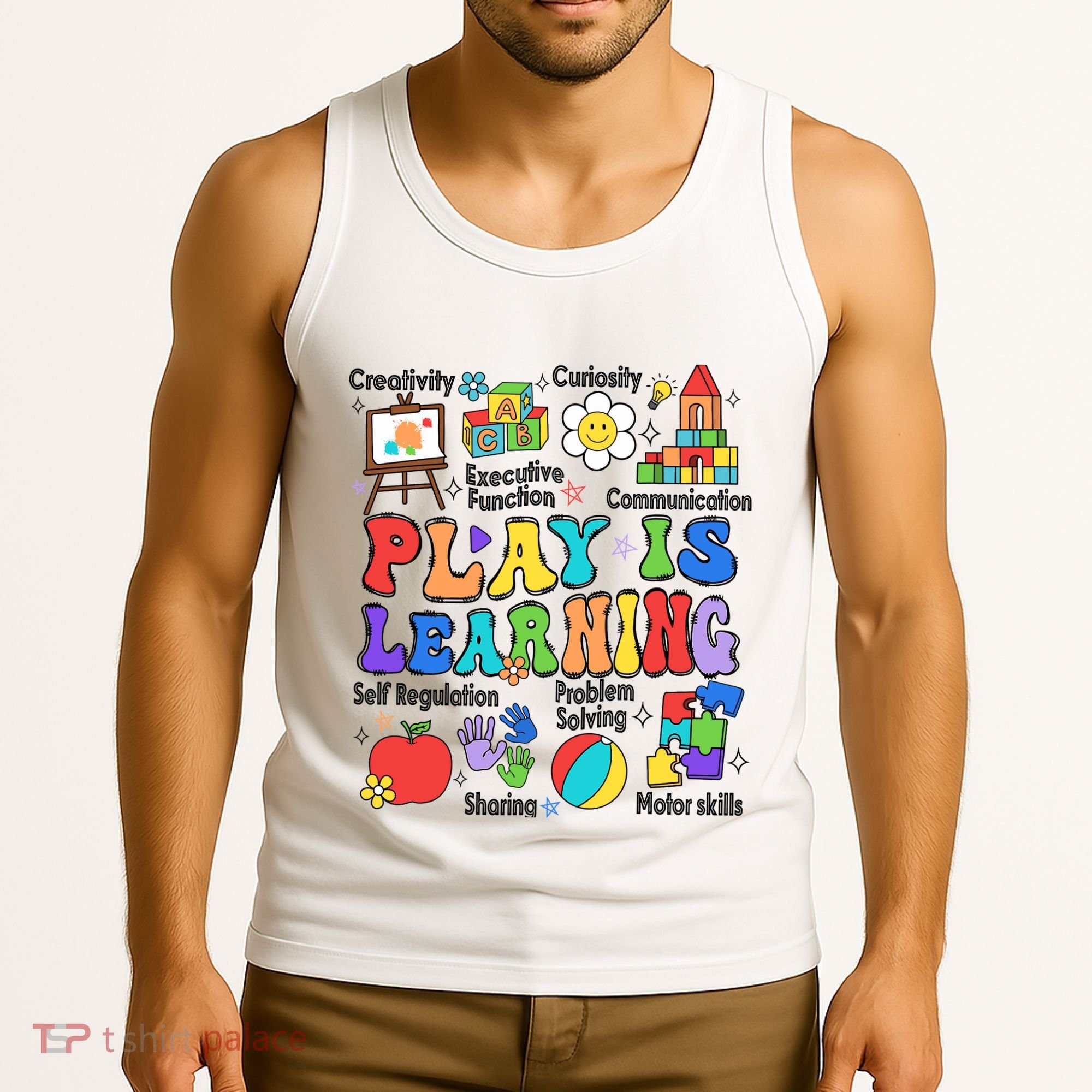 Play Is Learning Teacher Back To School First Day Of School Tank Top