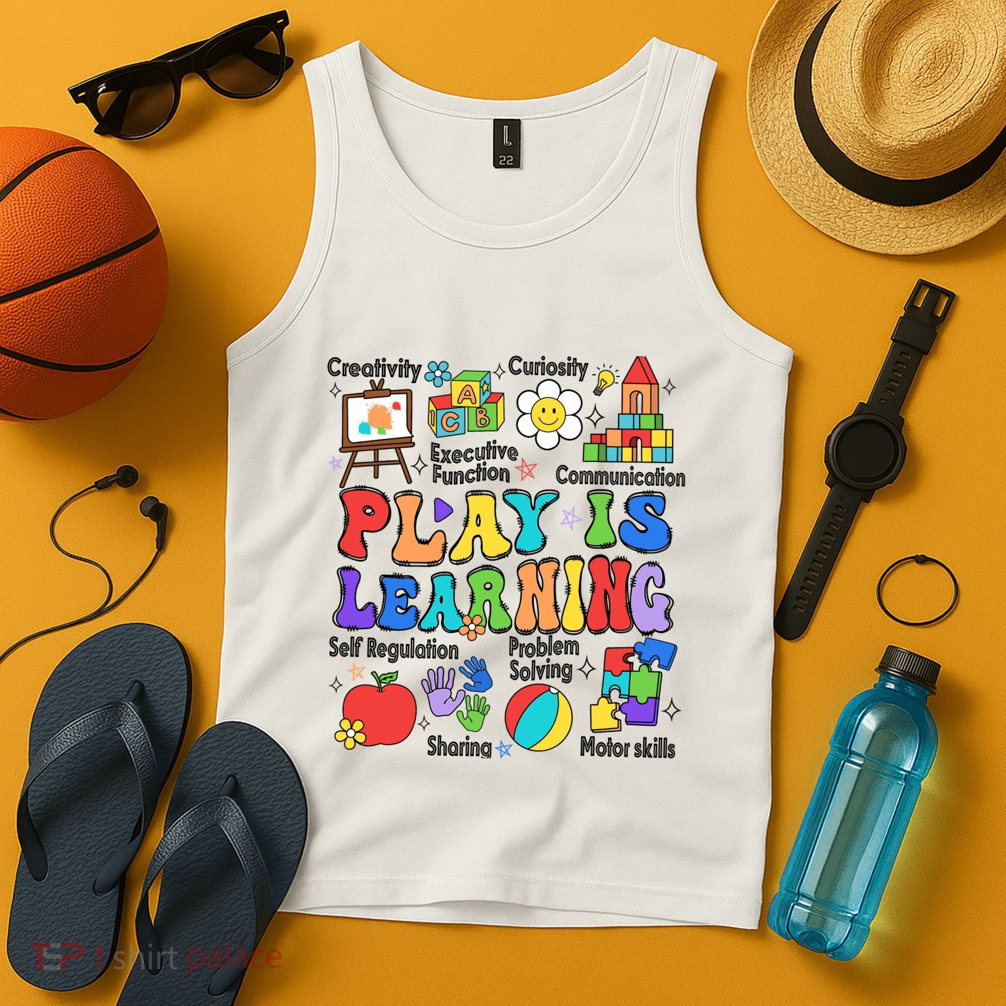 Play Is Learning Teacher Back To School First Day Of School Tank Top