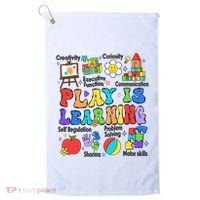 Play Is Learning Teacher Back To School First Day Of School Golf Towel thumb 0