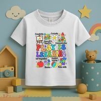 Play Is Learning Teacher Back To School First Day Of School Toddler T-Shirt thumb 3