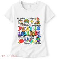Play Is Learning Teacher Back To School First Day Of School Women's T-Shirt thumb 0