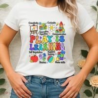 Play Is Learning Teacher Back To School First Day Of School Women's T-Shirt thumb 2