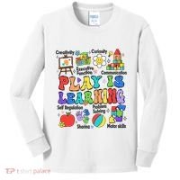 Play Is Learning Teacher Back To School First Day Of School Kids Long Sleeve Shirt thumb 0