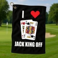 Pokerflow I Love Jack King Off New Golf Towel thumb 1