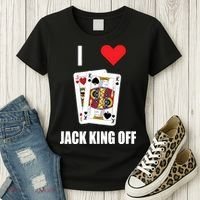 Pokerflow I Love Jack King Off New Women's T-Shirt thumb 3