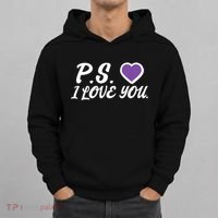 Ps I Love You Day ValentineS Day Purple Heart Hoodie thumb 0
