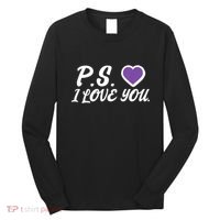 Ps I Love You Day ValentineS Day Purple Heart Long Sleeve Shirt thumb 0