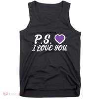 Ps I Love You Day ValentineS Day Purple Heart Tank Top thumb 0