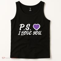 Ps I Love You Day ValentineS Day Purple Heart Tank Top thumb 2