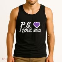 Ps I Love You Day ValentineS Day Purple Heart Tank Top thumb 3