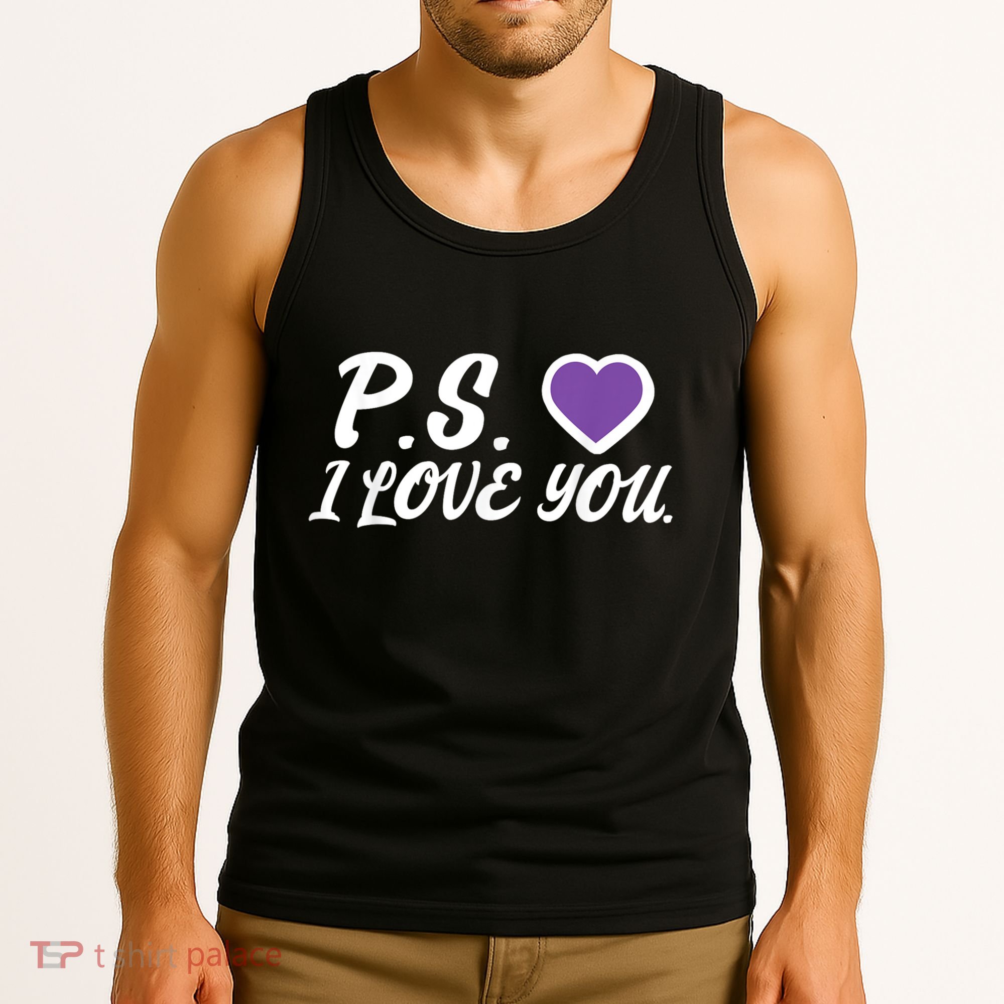 Ps I Love You Day ValentineS Day Purple Heart Tank Top