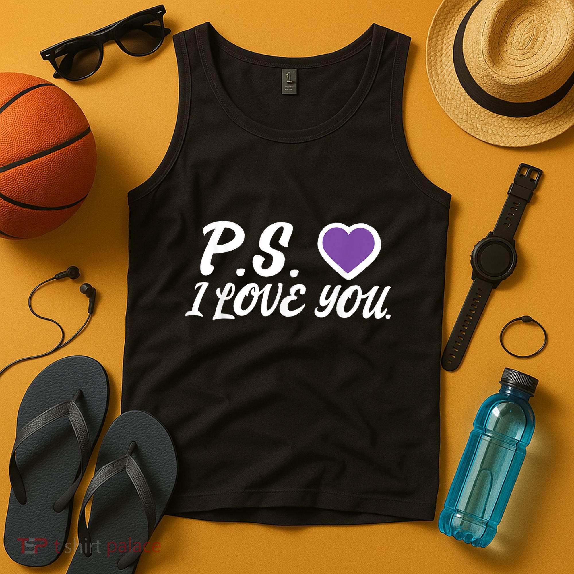 Ps I Love You Day ValentineS Day Purple Heart Tank Top