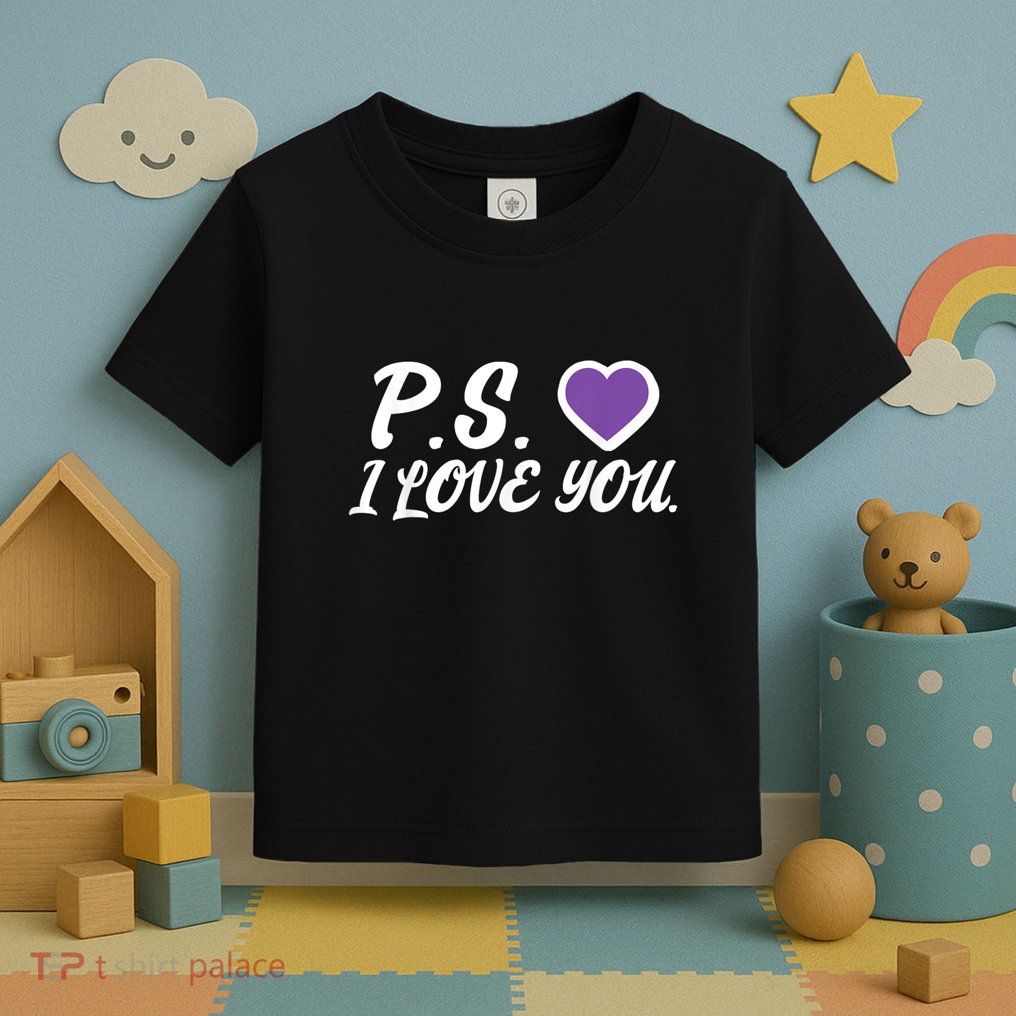 Ps I Love You Day ValentineS Day Purple Heart Toddler T-Shirt
