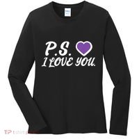 Ps I Love You Day ValentineS Day Purple Heart Women's Long Sleeve Shirt thumb 0