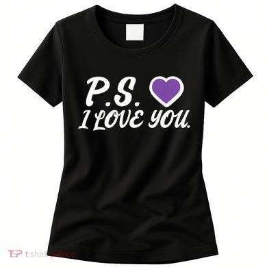 Ps I Love You Day ValentineS Day Purple Heart Women's T-Shirt