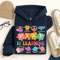 Play Is Learning Kindergarten Teacher Student Life Hoodie thumb 4