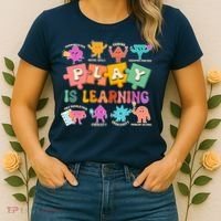 Play Is Learning Kindergarten Teacher Student Life Women's T-Shirt thumb 2