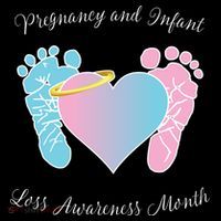 Pregnancy Infant Loss Awareness Month Footprint Halo Gift Coffee Mug thumb 5