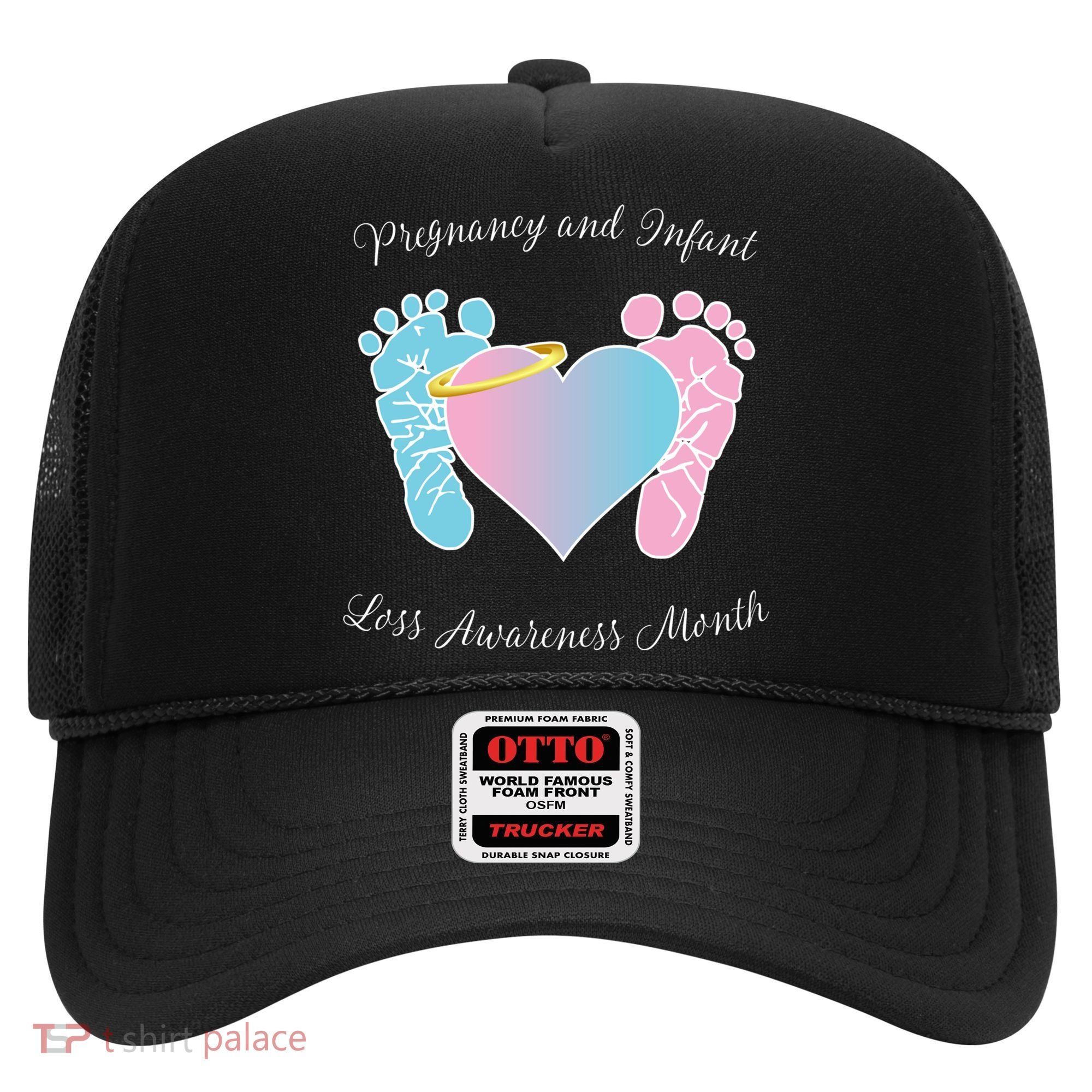 Pregnancy Infant Loss Awareness Month Footprint Halo Gift Hat